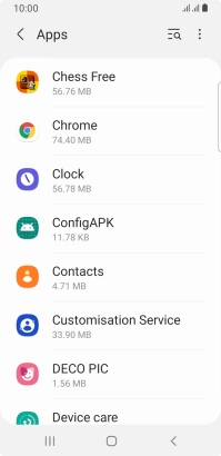 Press the required app. Press the required app.