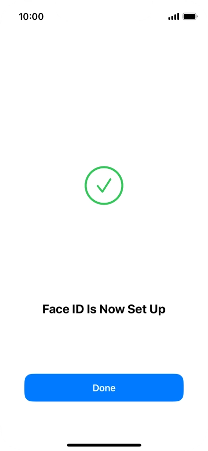 Press Done. If you haven't previously selected a phone lock code, key in a code of your own choice twice.