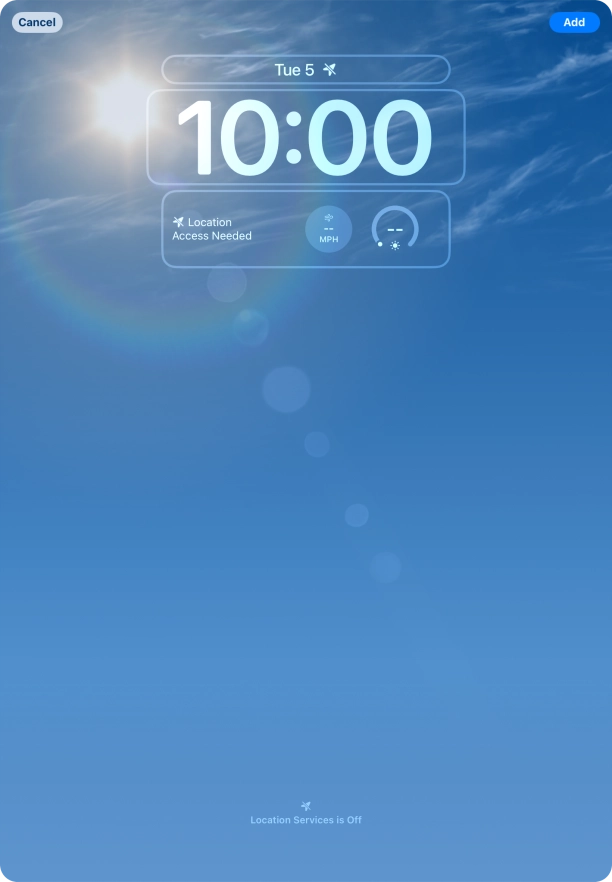 To customise the way the lock screen date is displayed, press the date widget and follow the instructions on the screen to select the required widget display mode. To customise the way the lock screen date is displayed, press the date widget and follow the instructions on the screen to select the required widget display mode.