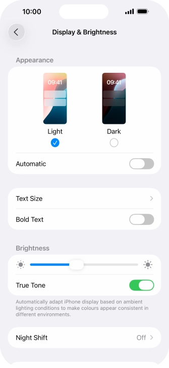 Press Dark.