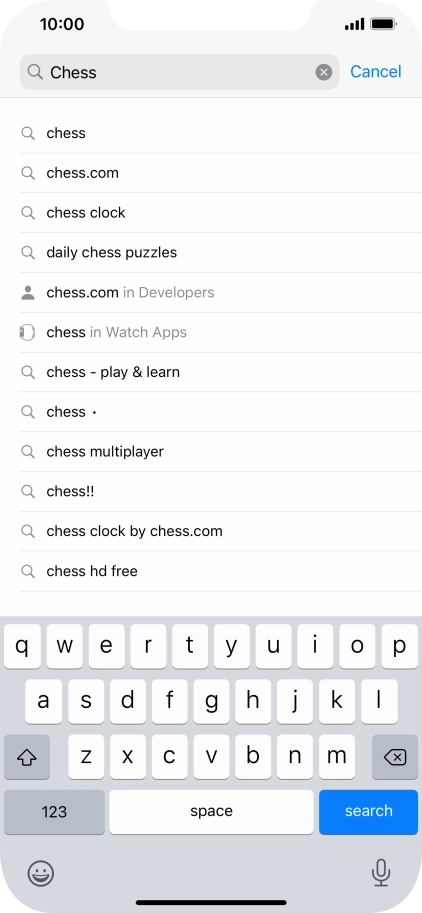 Press search.