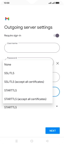 Press SSL/TLS.