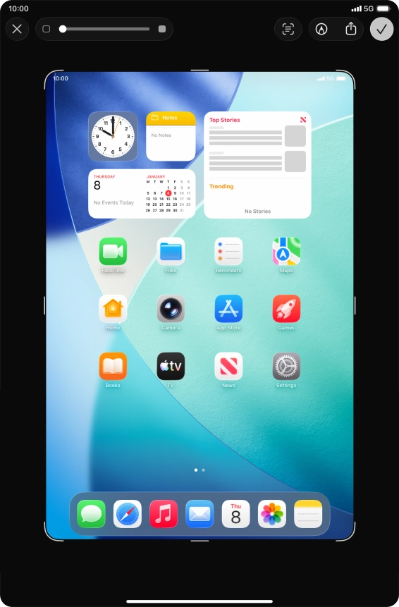 Follow the instructions on the screen to edit and save your screenshot. Follow the instructions on the screen to edit and save your screenshot.