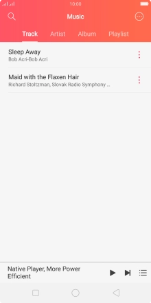 Press the required category and go to the required audio file. Press the required category and go to the required audio file.