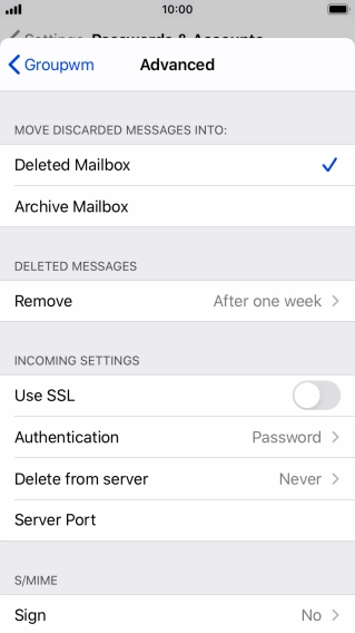 Press Authentication.