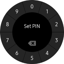 Key in the required PIN and follow the instructions on the screen to create a PIN as lock code.