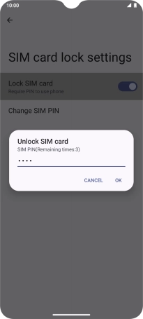 Key in your PIN and press OK. Key in your PIN and press OK.