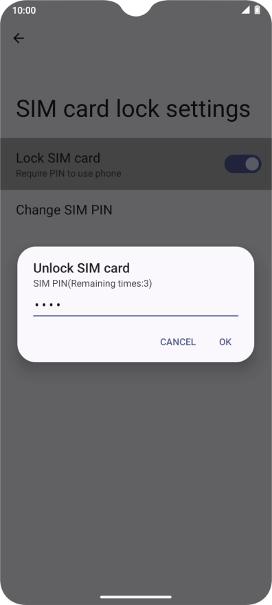 Key in your PIN and press OK. Key in your PIN and press OK.