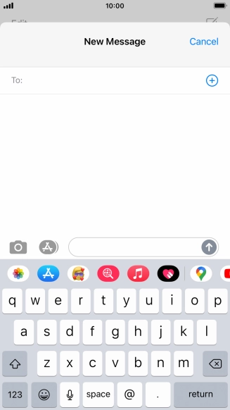 Press To: and key in the first letters of the recipient's name.