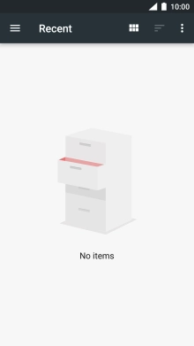 Slide your finger right starting from the left side of the screen and go to the required folder.
