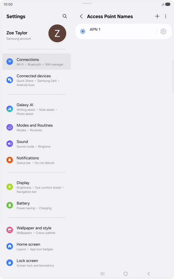 Press the add icon.