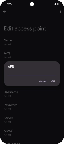 Key in live.vodafone.com and press OK.