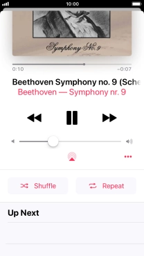 Press Shuffle to turn the function on or off.