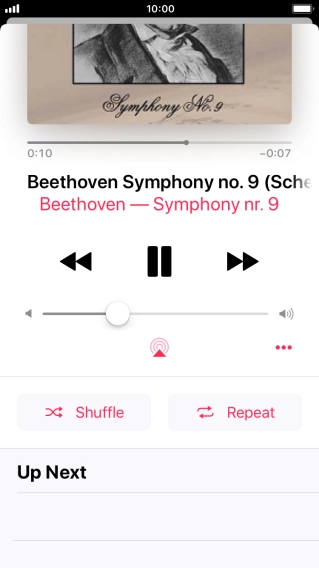 Press Shuffle to turn the function on or off.