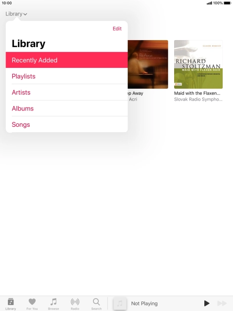 Press Playlists.