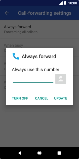 Press TURN OFF.
