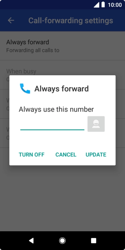 Press TURN OFF.