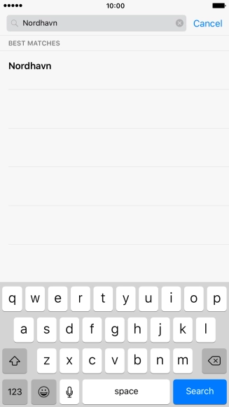 Key in the required destination and press Search. Key in the required destination and press Search.