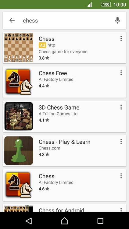Press the required app.