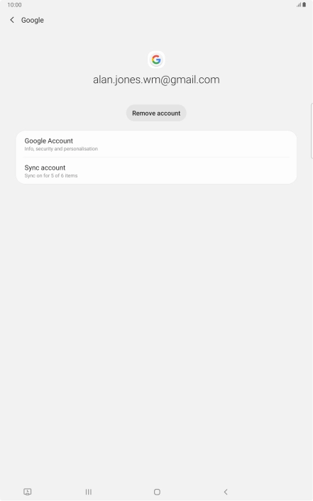 Press Sync account. Press Sync account.