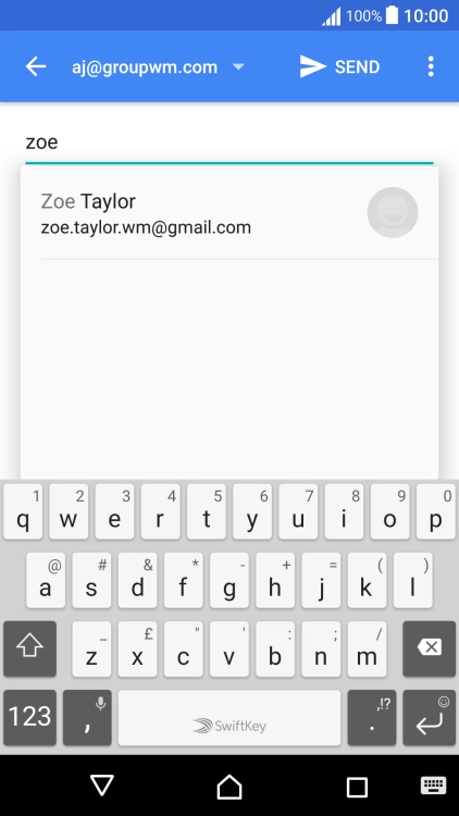 Press the required contact.