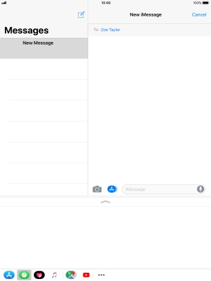 You can also send pictures, video clips, audio files and different effects in your iMessage. Follow the instructions on the screen to send your iMessage with the required content.