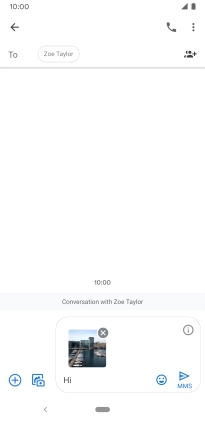 Press the send icon when you've finished your picture message.