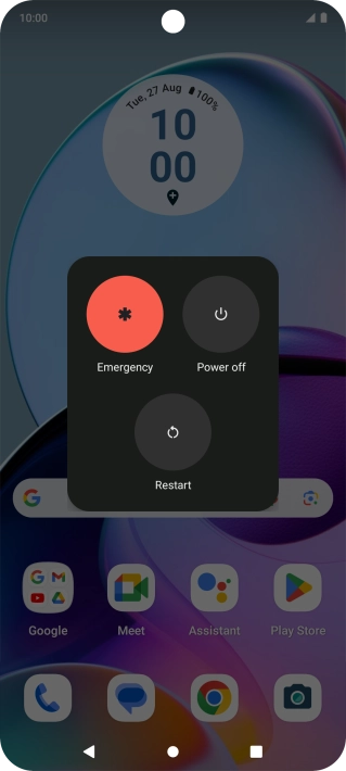 Press Power off.