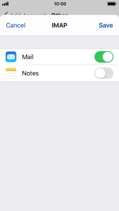 Press Save. Your email account has now been set up. To select more settings for incoming and outgoing server, proceed with the following steps. Press Save. Your email account has now been set up. To select more settings for incoming and outgoing server, proceed with the following steps.
