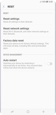 Press Factory data reset. Press Factory data reset.