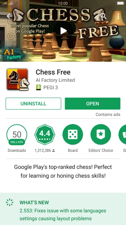 Press UNINSTALL.