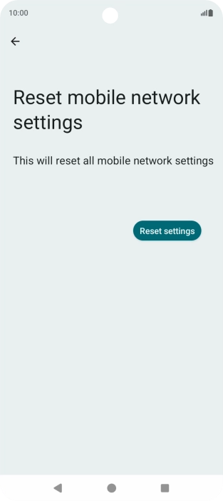 Press Reset settings. Press Reset settings.