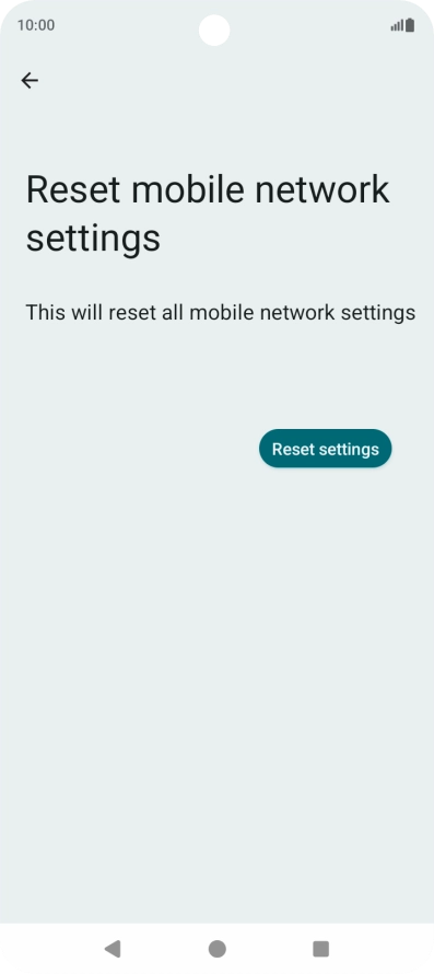 Press Reset settings. Press Reset settings.