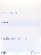 Key in your PIN and press the Navigation key.