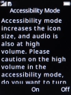 Select the required setting. Select the required setting.