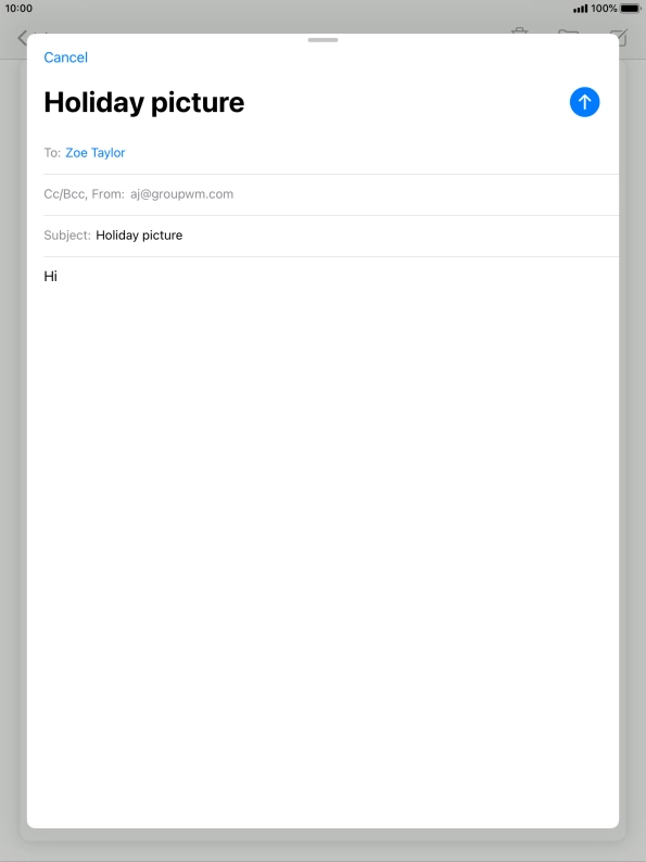 Press and hold the text input field until a pop-up menu is displayed.