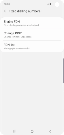 Press Enable FDN. Press Enable FDN.