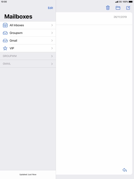 Press the required email account.