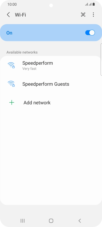 Press the menu icon.