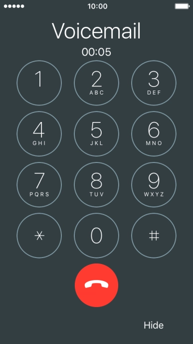Press the end call icon to end the call. Press the end call icon to end the call.