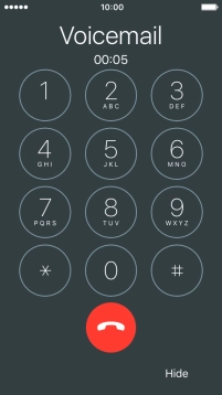 Press the end call icon to end the call. Press the end call icon to end the call.