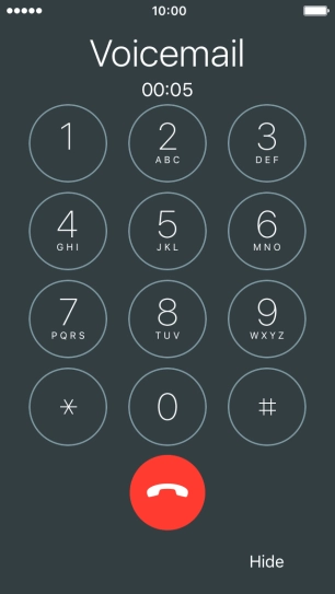 Press the end call icon to end the call. Press the end call icon to end the call.