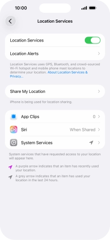 Press the required app. Press the required app.
