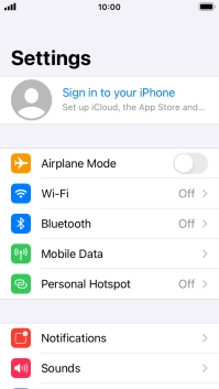 Press Sign in to your iPhone. Press Sign in to your iPhone.