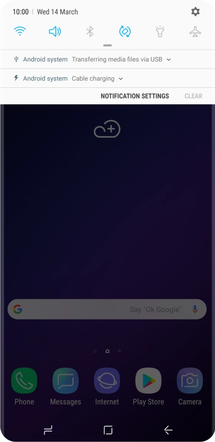 Press the connection icon.