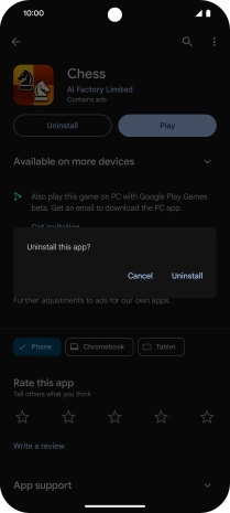 Press Uninstall.