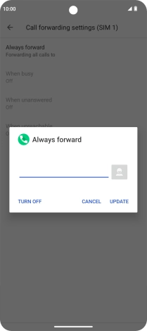 Press TURN OFF.