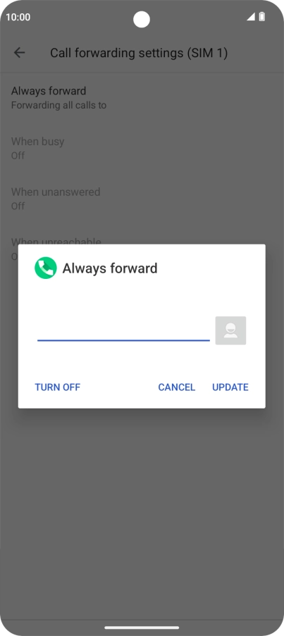 Press TURN OFF.