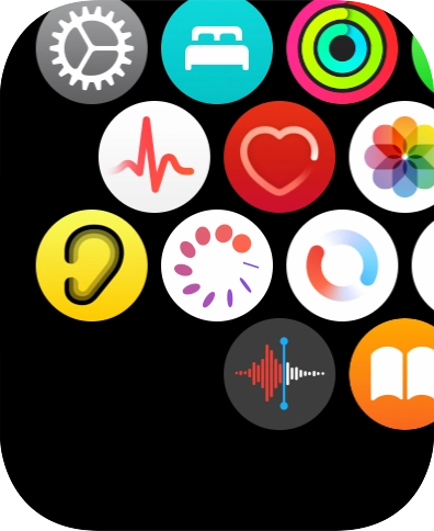 Press the heart rate sensor icon.