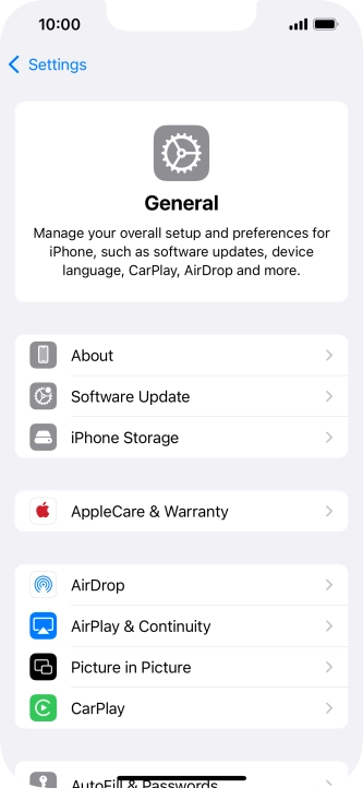 Press Software Update. If a new software version is available, it's displayed. Follow the instructions on the screen to update the phone software.